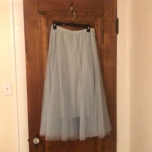 Chicwish My Secret Weapon Tulle Maxi Skirt in Mint